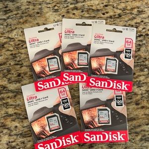 5 64GB UHS-I cards